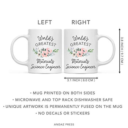 Gift for Women World s Greatest Materials | Ceramic Coffee Mug | 11 OZ