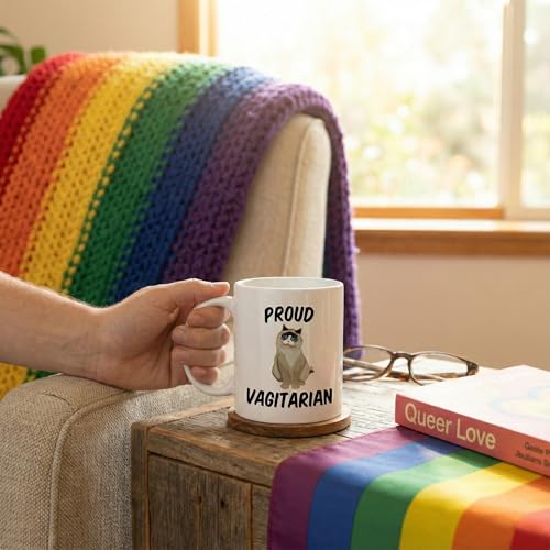 Funny LGBT Proud Vagitarian Lesbian Idea for | Ceramic Coffee Mug | 11 OZ