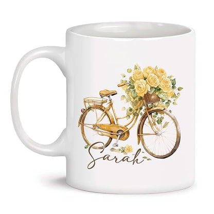 Heartwarming Personalized Name Rose Travel | Customised Coffee Mug | 11 OZ