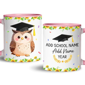 Personalized Owl College Student Accent for | Customised Coffee Mug | 11 OZ