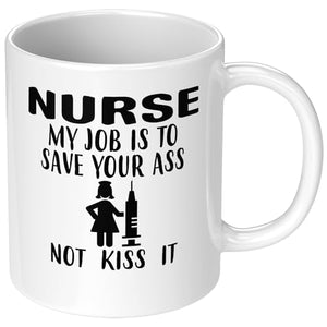 Funny Nurse Definition Cute Birthday Present | Ceramic Coffee Mug | 11 OZ