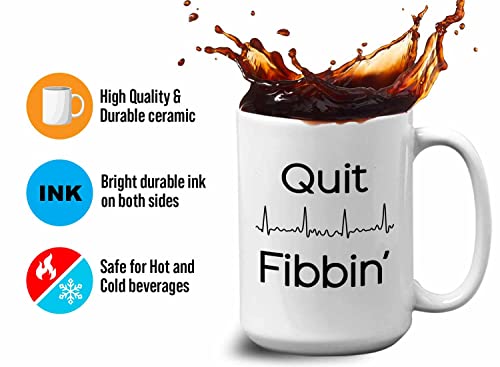 Bubble Hugs Cardiologist Quit Fibbin Atrial | Ceramic Coffee Mug | 11 OZ