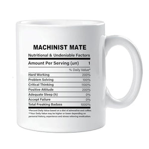 Machinist Mate Appreciation gift Christmas | Ceramic Coffee Mug | 11 OZ
