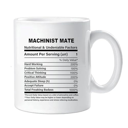 Machinist Mate Appreciation gift Christmas | Ceramic Coffee Mug | 11 OZ