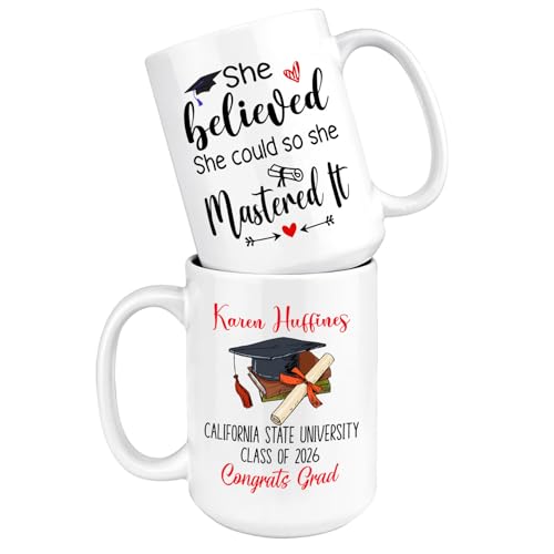 Personalized Graduation She Believed Could | Customised Coffee Mug | 11 OZ