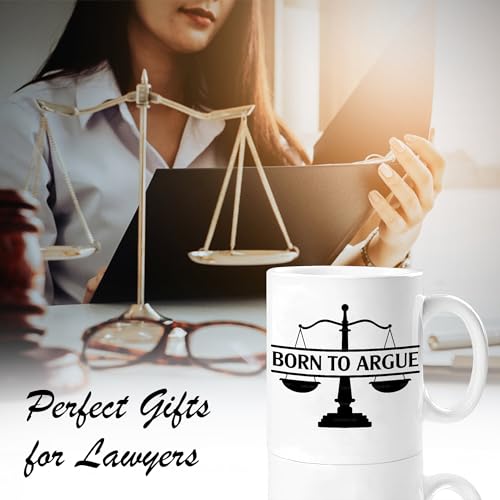 Funny Lawyer Gifts Born To Argue Gift For | Ceramic Coffee Mug | 11 OZ