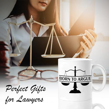 Funny Lawyer Gifts Born To Argue Gift For | Ceramic Coffee Mug | 11 OZ