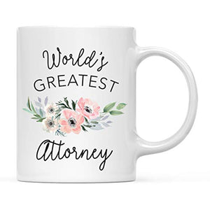 Gift for Women World s Greatest Attorney | Ceramic Coffee Mug | 11 OZ
