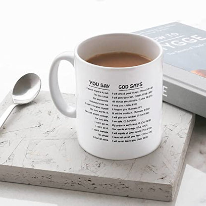 You Say god Says Bible Verses Memerse Pastor | Ceramic Coffee Mug | 11 OZ