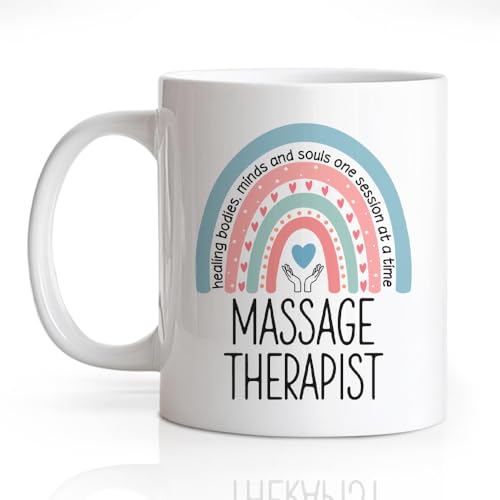 Massage Therapist Funny Double-Sided Rainbow | Ceramic Coffee Mug | 11 OZ
