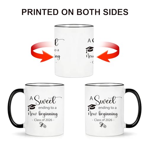 Graduation Gifts A Sweet Ending to New | Ceramic Coffee Mug | 11 OZ