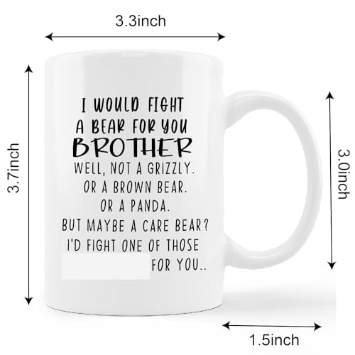Brother Birthday Gift Funny | Ceramic Coffee Mug | 11 OZ