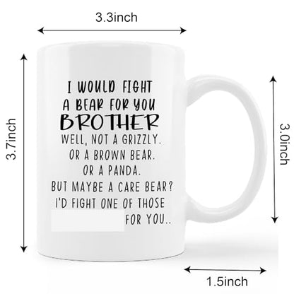 Brother Birthday Gift Funny | Ceramic Coffee Mug | 11 OZ