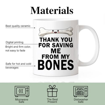 RZHV Thank You For Saving Me From My Doctorate | Ceramic Coffee Mug | 11 OZ