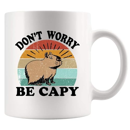 Don t Worry Be Capy Capybara Animal Lover | Ceramic Coffee Mug | 11 OZ