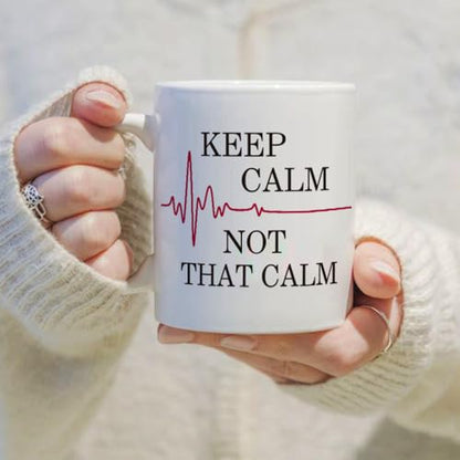 VLUG Keep Calm Not that Funny Gift for Nurse | Ceramic Coffee Mug | 11 OZ