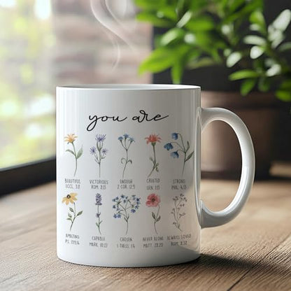 Christian Floral You Are Inspirational Bible | Ceramic Coffee Mug | 11 OZ