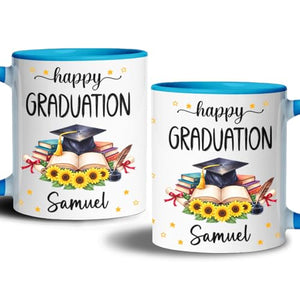 Personalized Happy Graduation with Name | Customised Coffee Mug | 11 OZ