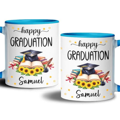 Personalized Happy Graduation with Name | Customised Coffee Mug | 11 OZ