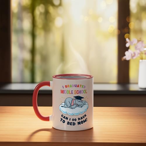 I Graduated Middle School Elephant Doctorate | Ceramic Coffee Mug | 11 OZ
