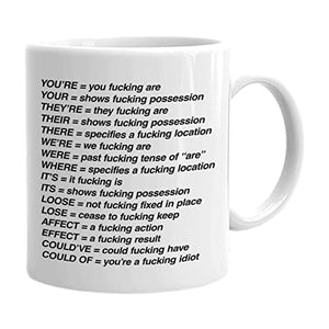 Sarcasm Funny Sarcastic Grammar Police | Ceramic Coffee Mug | 11 OZ