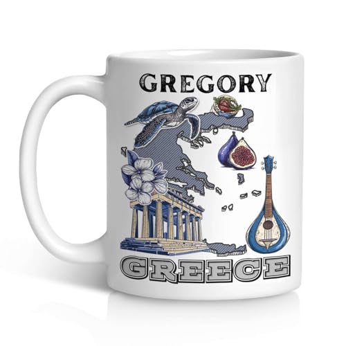Awesome Greece Culture Themed Custom Name | Customised Coffee Mug | 11 OZ