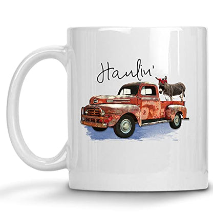 Haulin Ass Donkey Vintage Pickup Truck | Ceramic Coffee Mug | 11 OZ