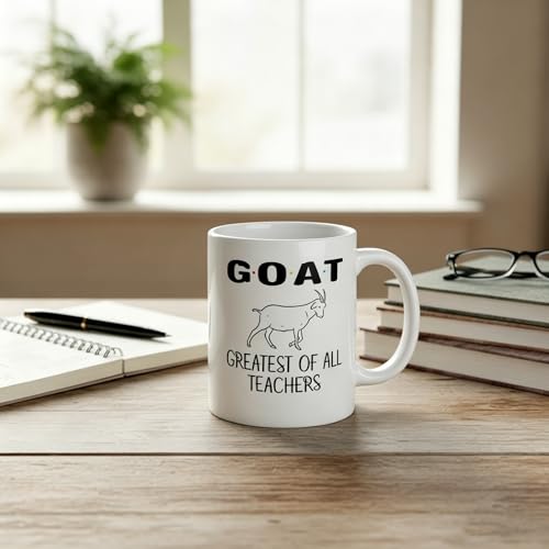 Goat Greatest of All Teachers Funny Teacher | Ceramic Coffee Mug | 11 OZ