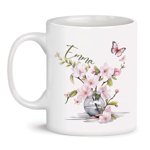 Floral Design Customized Cherry Blossom | Customised Coffee Mug | 11 OZ