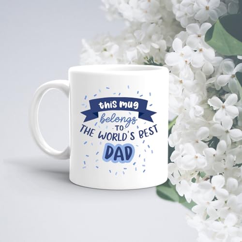 Dad for Dad | Ceramic Coffee Mug | Father's Day Gift | Stylish Printed Design | Tea & Coffee Cup | 11oz