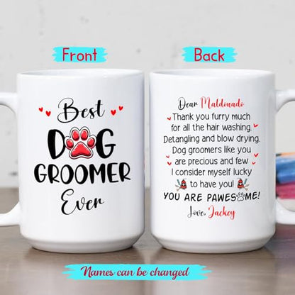Personalized Dog Groomer Best Ever Teacup | Customised Coffee Mug | 11 OZ