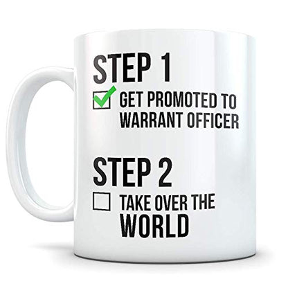 Warrant Officer Promotion Gift for Men Funny | Ceramic Coffee Mug | 11 OZ