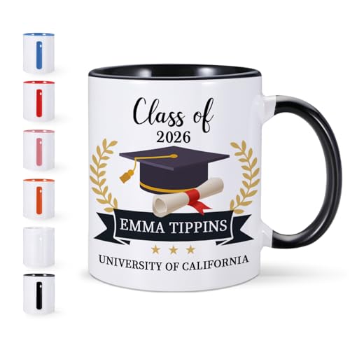 Graduation Personalized with Name School | Customised Coffee Mug | 11 OZ