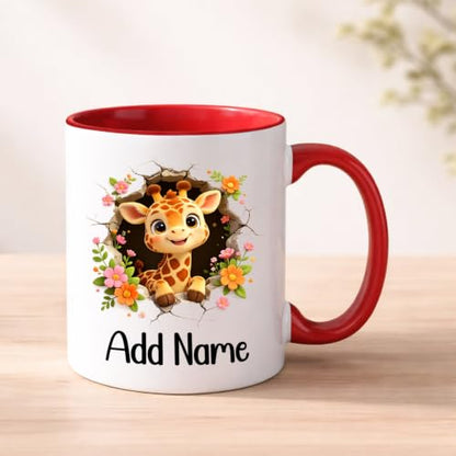 Giraffe Custom Breaking Through Wall | Customised Coffee Mug | 11 OZ