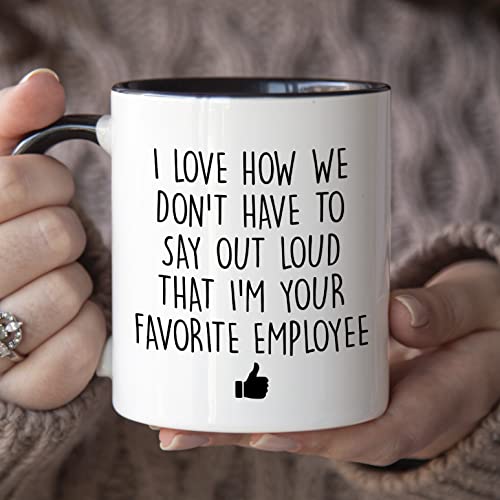 YouNique Boss Favorite Employee Worlds Best | Ceramic Coffee Mug | 11 OZ