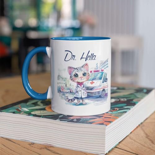 Lovely Customized With Doctor Cute Cat | Customised Coffee Mug | 11 OZ