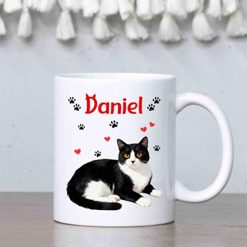 Customized Tuxedo Gift for Cat Dad Mom Pet | Customised Coffee Mug | 11 OZ