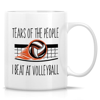 Funny Tears of the People I Beat at Volleyball | Ceramic Coffee Mug | 11 OZ