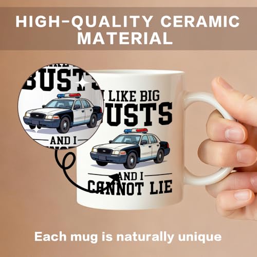 I Like Big Busts And Cannot Lie Funny Police | Ceramic Coffee Mug | 11 OZ