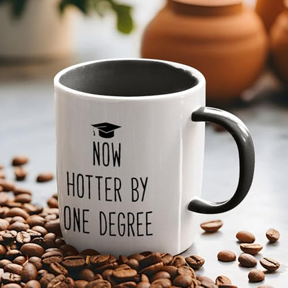 Veracco Funny Gift Graduation Now Hotter By | Ceramic Coffee Mug | 11 OZ