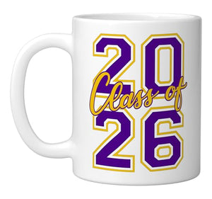 Class of 2026 Graduation Varsity and Letters | Ceramic Coffee Mug | 11 OZ