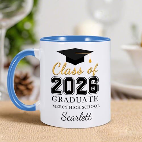 Personalized Graduation Gifts for Her Him | Customised Coffee Mug | 11 OZ