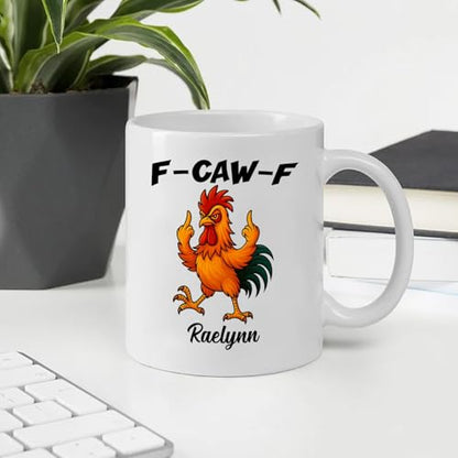 Personalized Caw -F Pun Hidden Message | Customised Coffee Mug | 11 OZ