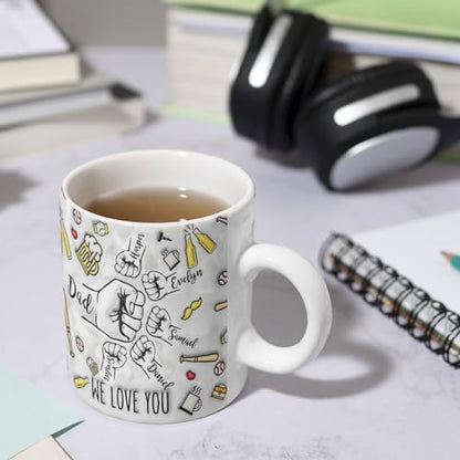 Custom Dad Papa with Names You Holding Our | Customised Coffee Mug | 11 OZ