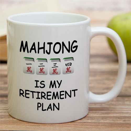 Funny Mahjong Gift Is My Retirement Plan or | Ceramic Coffee Mug | 11 OZ