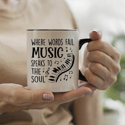 Teacher Appreciation Gift for Music Women Men | Ceramic Coffee Mug | 11 OZ
