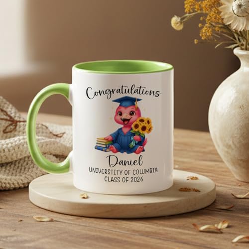 Personalized Name Congratulations Flamingo | Customised Coffee Mug | 11 OZ