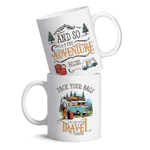 Beautiful Caravan Design Customized Name | Customised Coffee Mug | 11 OZ
