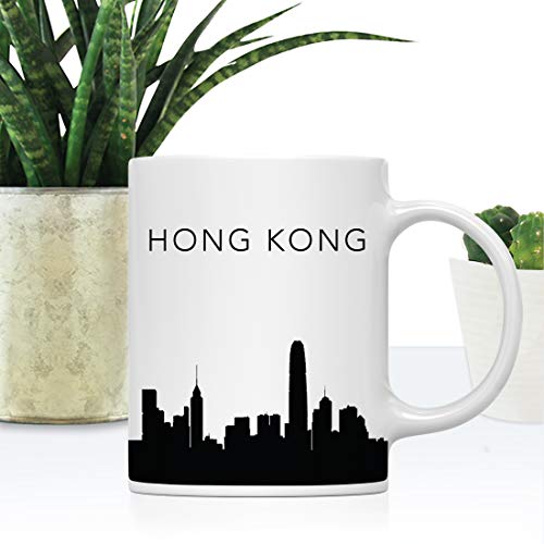 Tourist Travel Souvenir Gift Hong Kong Skyline | Ceramic Coffee Mug | 11 OZ