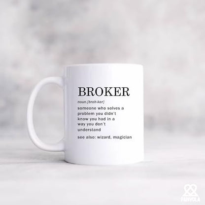 Broker Definition Real Estate Salesperson | Ceramic Coffee Mug | 11 OZ